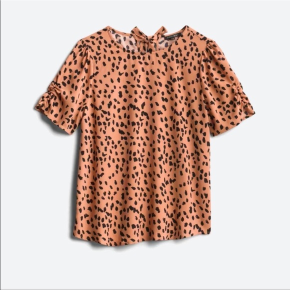 🐆 PAPERMOON Blouse with Tie Back Neckline - Picture 1 of 13